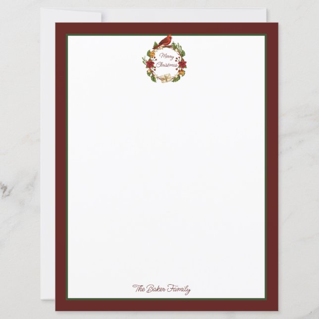 Papelaria de Natal grinalda de feriado (Frente)