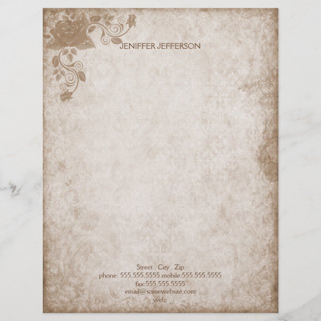 Papelaria de papel antigo (Frente)