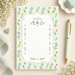 Papelaria de Papel Linha Verde Salvia Adorável com