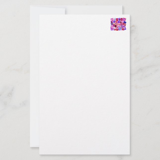 Papelaria de Selos Postais de Amor de São Valentim (Frente)