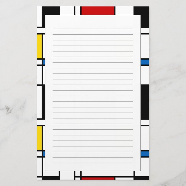 Papelaria De Stijl Pattern (Frente)
