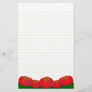 Papelaria De Tomates Vermelhos Retro
