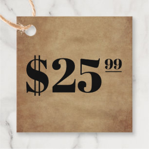 Papelaria de Vestuário com Etiqueta de Preço Só de