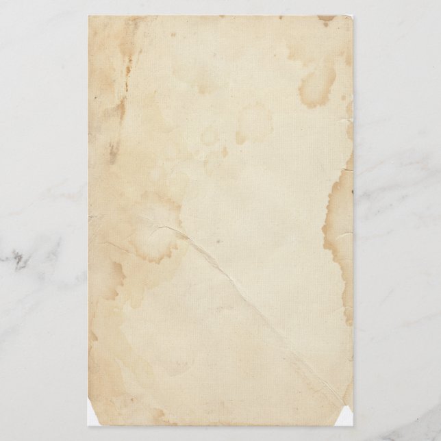 Papelaria de Vintage Amarelada e Manchada (Frente)