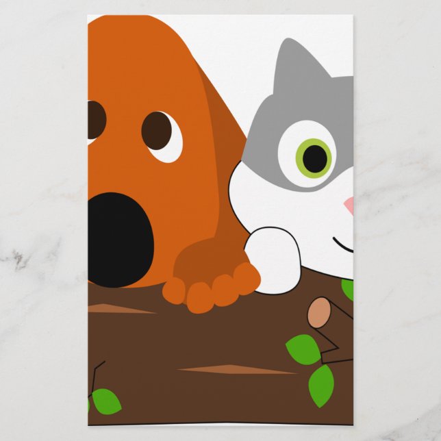 Papelaria decoração de bebê gato cachorro coisas (Frente)