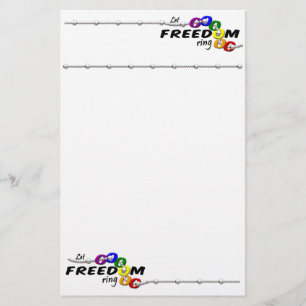 Papelaria Deixe o papel de carta Freedom Ring, personalize