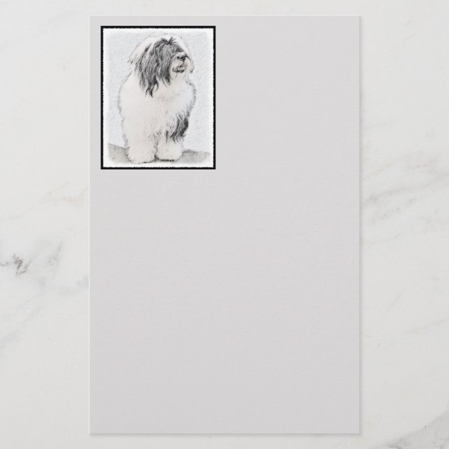 Papelaria Desenho Collie Com Carapaça - Arte Cachorra Origin (Frente)
