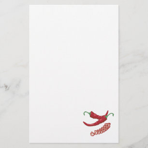Papelaria desenho de comida gráfico realista de red hot chil