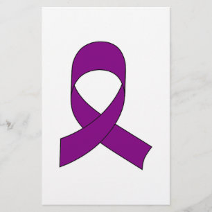 Papelaria Desenho de Fita Roxo