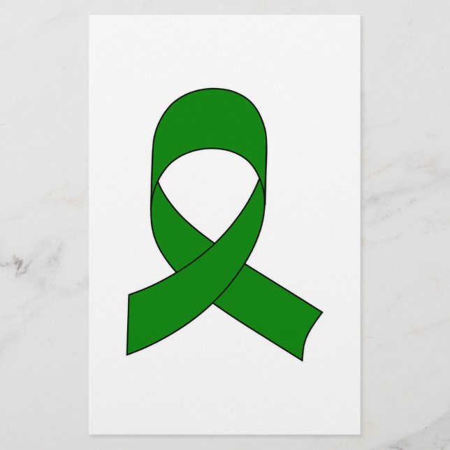 Papelaria Desenho de Fita Verde (Frente)