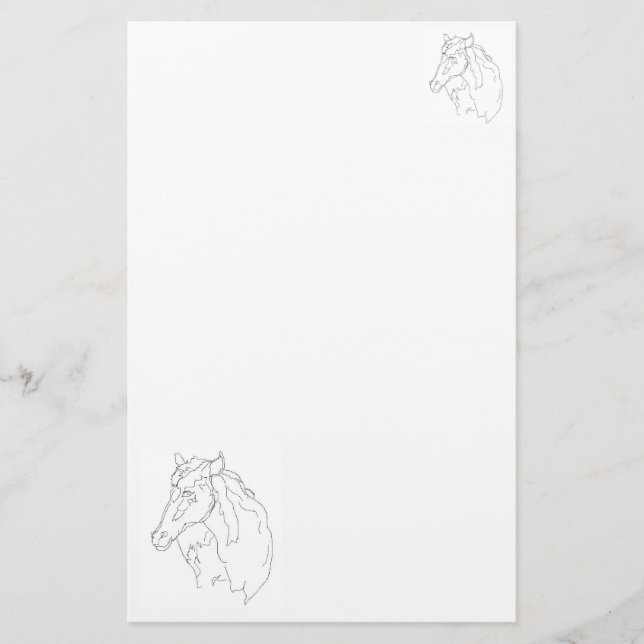 Papelaria Desenho de um Cavalo (Frente)