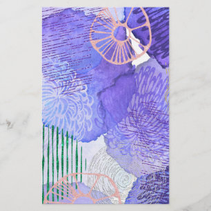 Papelaria Design Abstrato Roxo