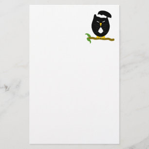 Papelaria Design Coruja Noturna Preta