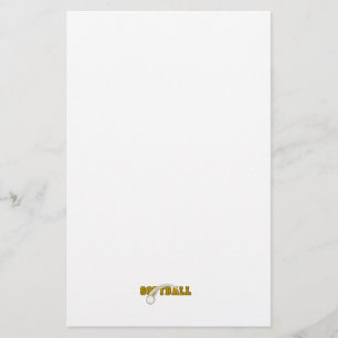 Papelaria design da esfera de texto de softball