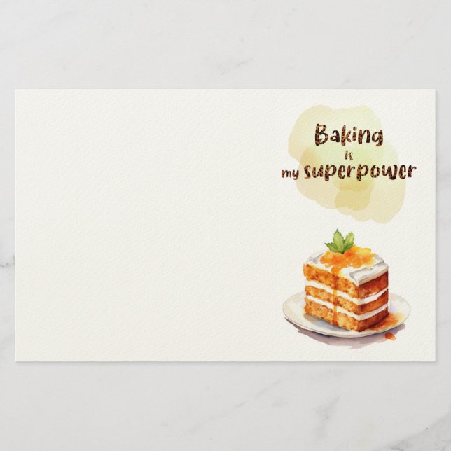 Papelaria design de bolo doce (Frente)
