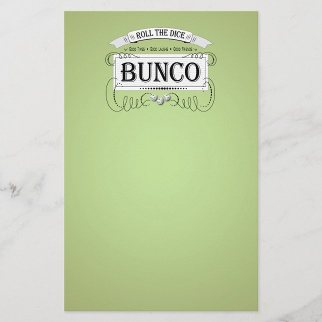 Papelaria Design de Bunco do vintage (Frente)