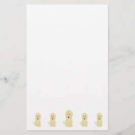 Papelaria Design de cachorro Goldendoodle amarelo