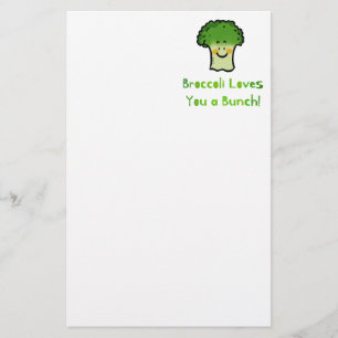 Papelaria Design de Cartoons de Broccoli Bonito