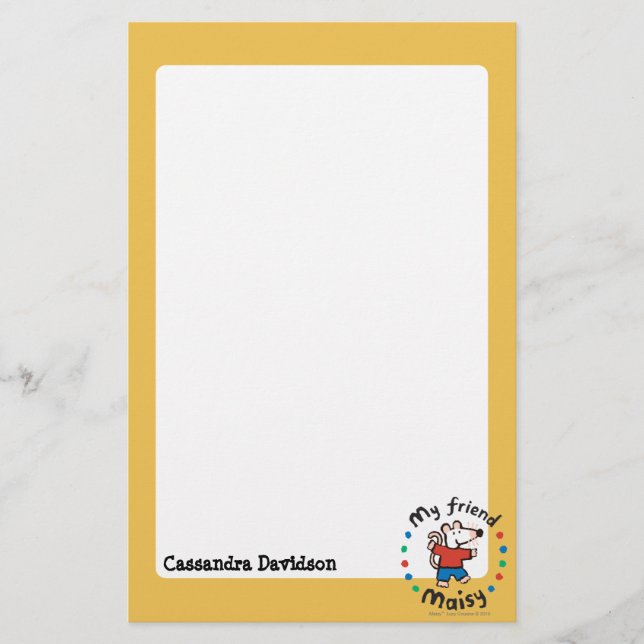 Papelaria Design de Círculo Colorido da Minha Amiga Maisy (Frente)