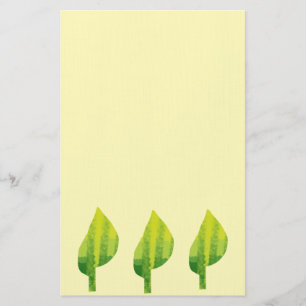 Papelaria Design de folha verde da natureza