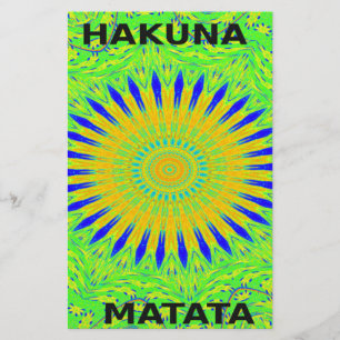 Papelaria Design de Motif Africano em Impressão de Arte Verd