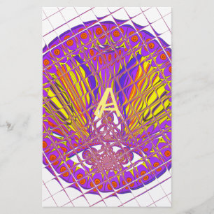 Papelaria Design de texto de logotipo colorido letra A