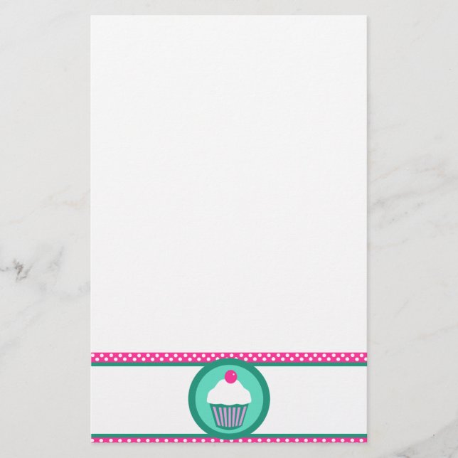 Papelaria Design do cupcake (Frente)