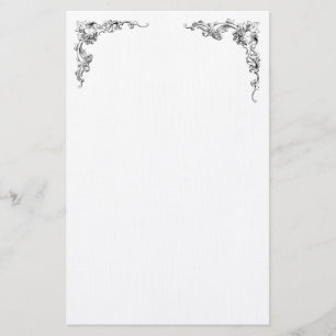 Papelaria Design do Flourish do canto direito e esquerdo