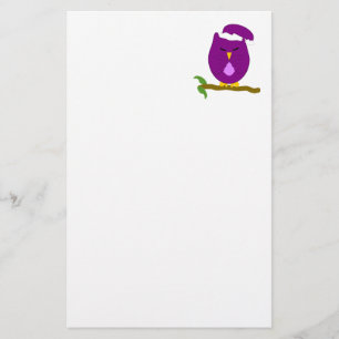 Papelaria Design do rouxinol roxo