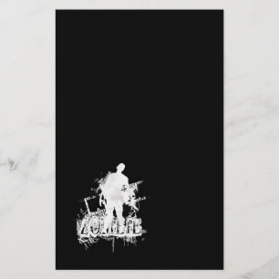 Papelaria Design do zombi em preto e branco