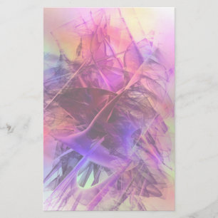 Papelaria Design Fractal Abstrato Puro e Rosa