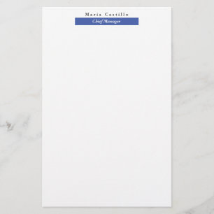 Papelaria Design Minimalista Azul Branco Elegante
