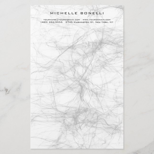 Papelaria Design Minimalista Profissional Cinza Moderno (Frente)