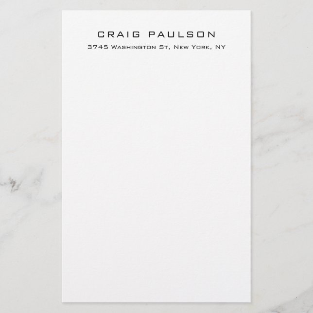 Papelaria Design Simples Minimalista Elegante Clássico (Frente)