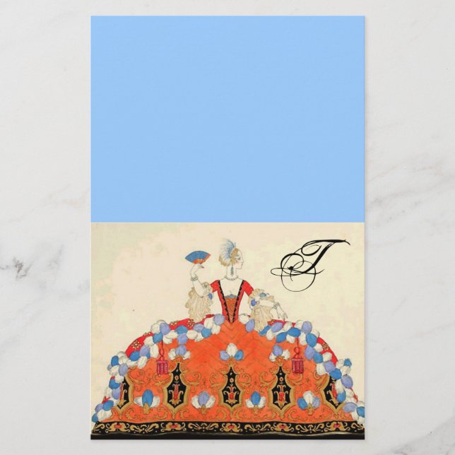 PAPELARIA DESIGNER MONOGRAMA DE DESIGNER DE CUSTOS DE FASHIO (Frente)