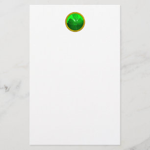 Papelaria Detalhe de Shamrock do CORAÇÃO CELTICO DE SAINT 