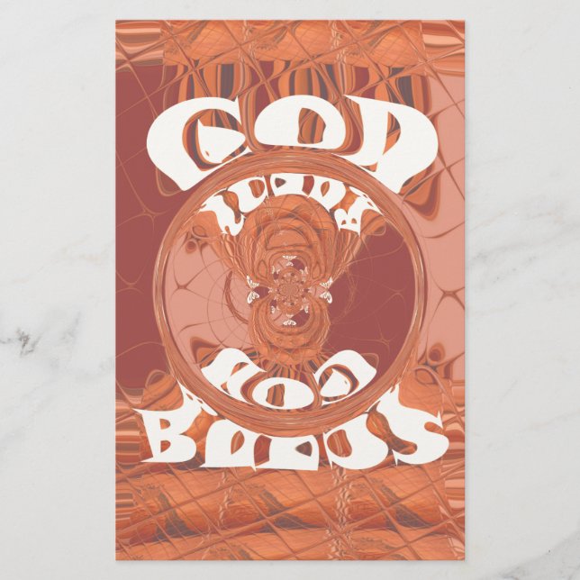 Papelaria Deus abençoe Seu Design de texto Inspiracional. (Frente)