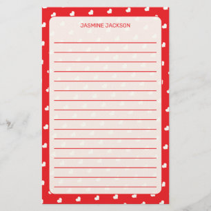 Papelaria Dia dos Namorados Feliz Corações Padrão de Amor Mo