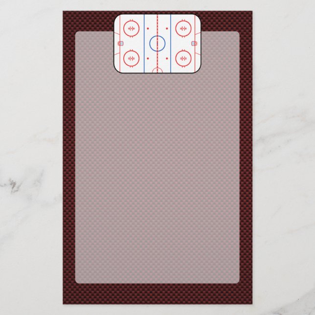 Papelaria Diagrama de Rosa Companion do Jogo de Hóquei (Frente)