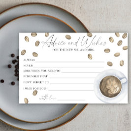 Papelaria Dicas e Desejos para Chá de Noiva de Café