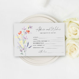 Papelaria Dicas e votos florais boho para chá de noiva