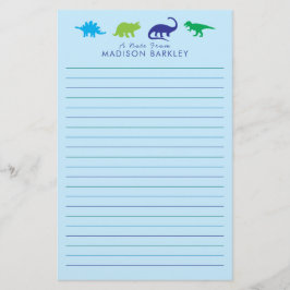 Papelaria Dino do Garoto Azul Dinossauro Bonito