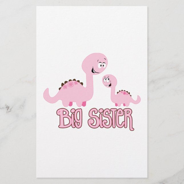 Papelaria Dinossaur Big Sister (Frente)