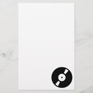 Papelaria disco de vinil retrô