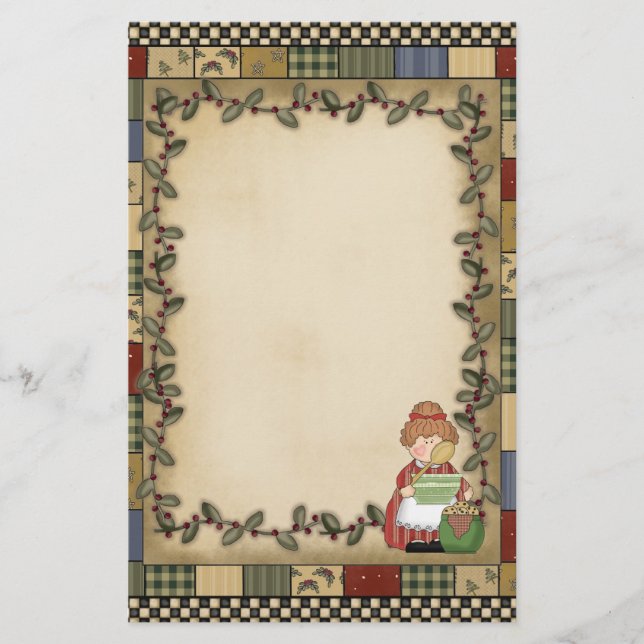 Papelaria Divertimento de desenho de Papel de carta da vovó  (Frente)