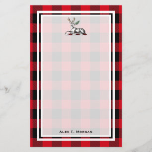 Papelaria DIY BG Buffalo Xadrez Tartan Preto Vermelho #2 Sta