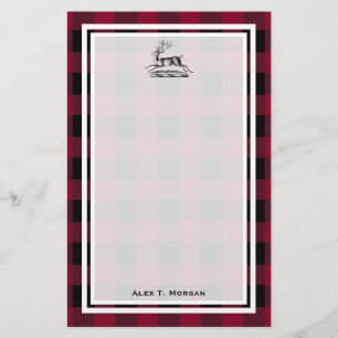 Papelaria DIY BG Xadrez Buffalo Tartan Black Burgundy #2 Sta