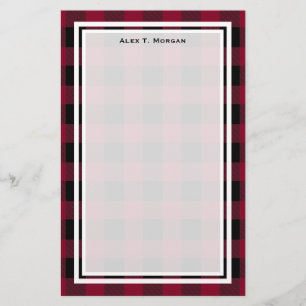 Papelaria DIY BG Xadrez de Buffalo Tartan Black Burgundy #2