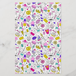 Papelaria Doce Doce Padrão Colorido