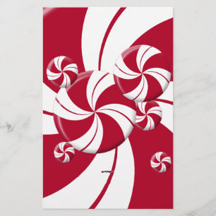 Papelaria Doces da listra do redemoinho do Peppermint